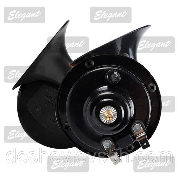 Сигнал звуковий Elegant "УЛІТКА" 12B (блістер) чорний, EL 100 740, (ELEGANT), фото 1