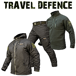 Комплект мілітарі "TRAVEL DEFENCE" OLIVE 3 в 1 (Таслан + Мікрофліс)