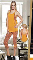 Комплект спортивный женский майка с бриджами Lady Textile. 3614-стандарт
