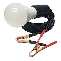 12 вольт. 10 Ват. 4100 К. 10 Метрів. Світлодіодна. Автомобільна переноска 12 вольт, крокодили, в гараж