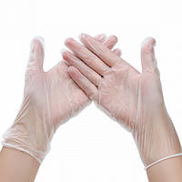 Рукавички вінілові (прозорі), 50 пар, розмір М