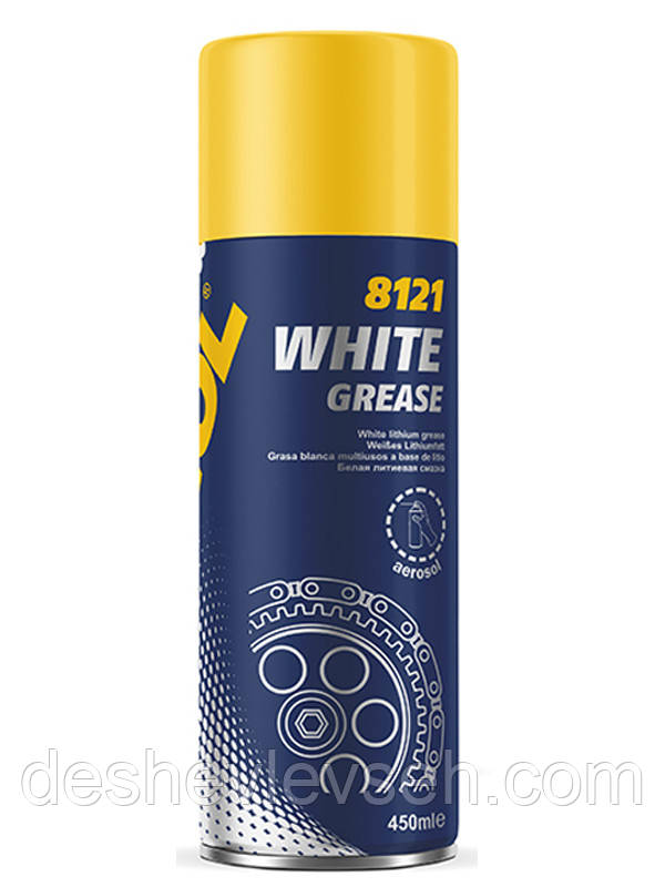 Мастило MN Біле мінеральне White Grease спрей 450 мл, 8121, (MANNOL), фото 1