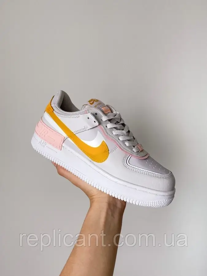 Кроссовки Nike Кросівки Air Force Shadow White/Orange кросівки найк