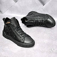 Мужские зимние кроссовки Calvin Klein зимние ботинки ск-10 тесн/черные зимові кросівки на хутрі