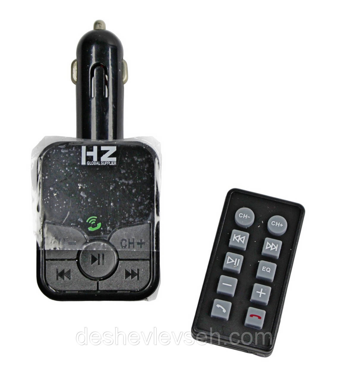 ФМ Модулятор H86/H6 BLUETOOTH +2USB/AUX вхід/12-24В/microSD/2.1А/+ пульт, 4917, (нчора)