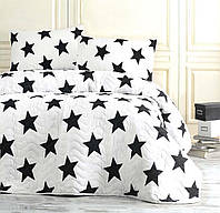 Покривало стьобане з наволочками Eponj Home. Black and White BigStar-200x220+50x70 см (2 шт)