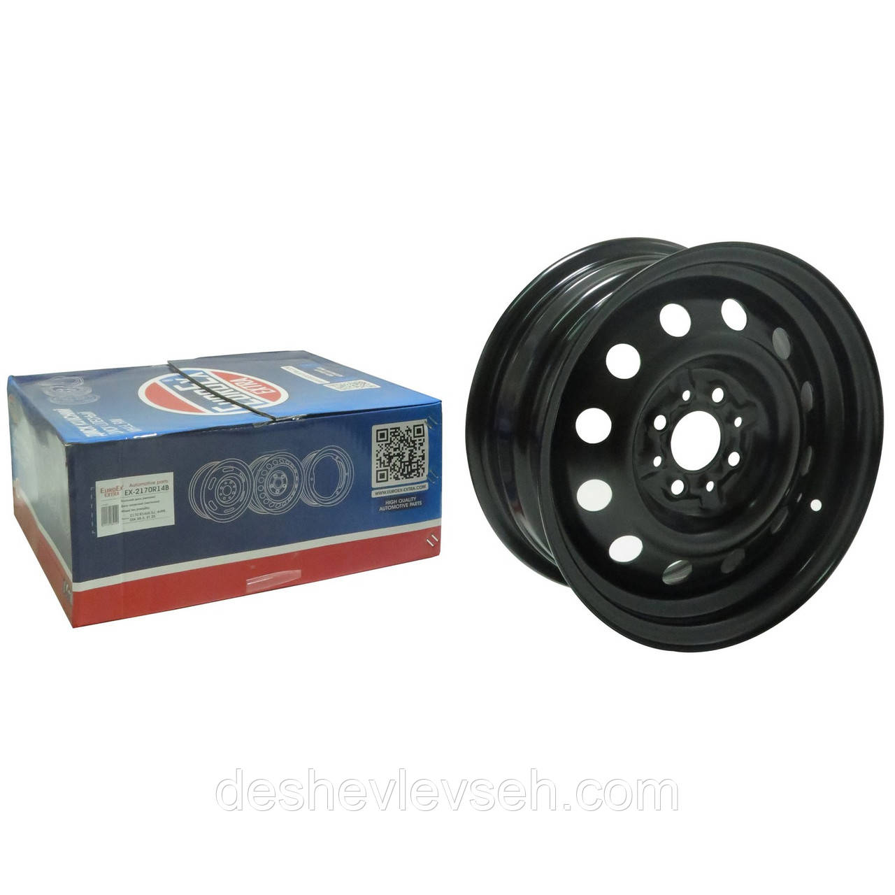 Диск колісний ВАЗ-2170 (чорний) R14x5.5J, 4x98, DIA 58.5, ET 35, EX-2170R14B, (EuroEX)