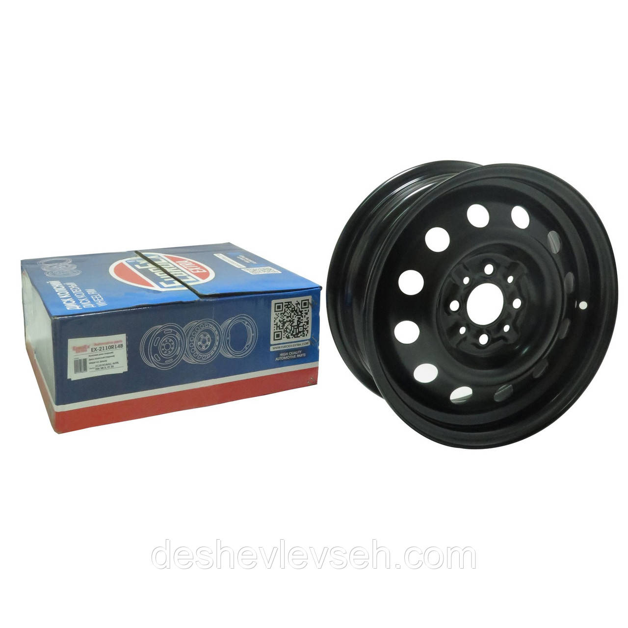 Диск колісний ВАЗ-2112 (чорний) R14x5J, 4x98, DIA 58.5, ET 35, EX-2110R14B, (EuroEX)