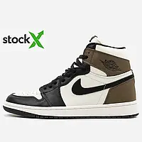 Кроссовки Nike 0383 Jordan 1 Retro High Dark Mocha кросівки найк