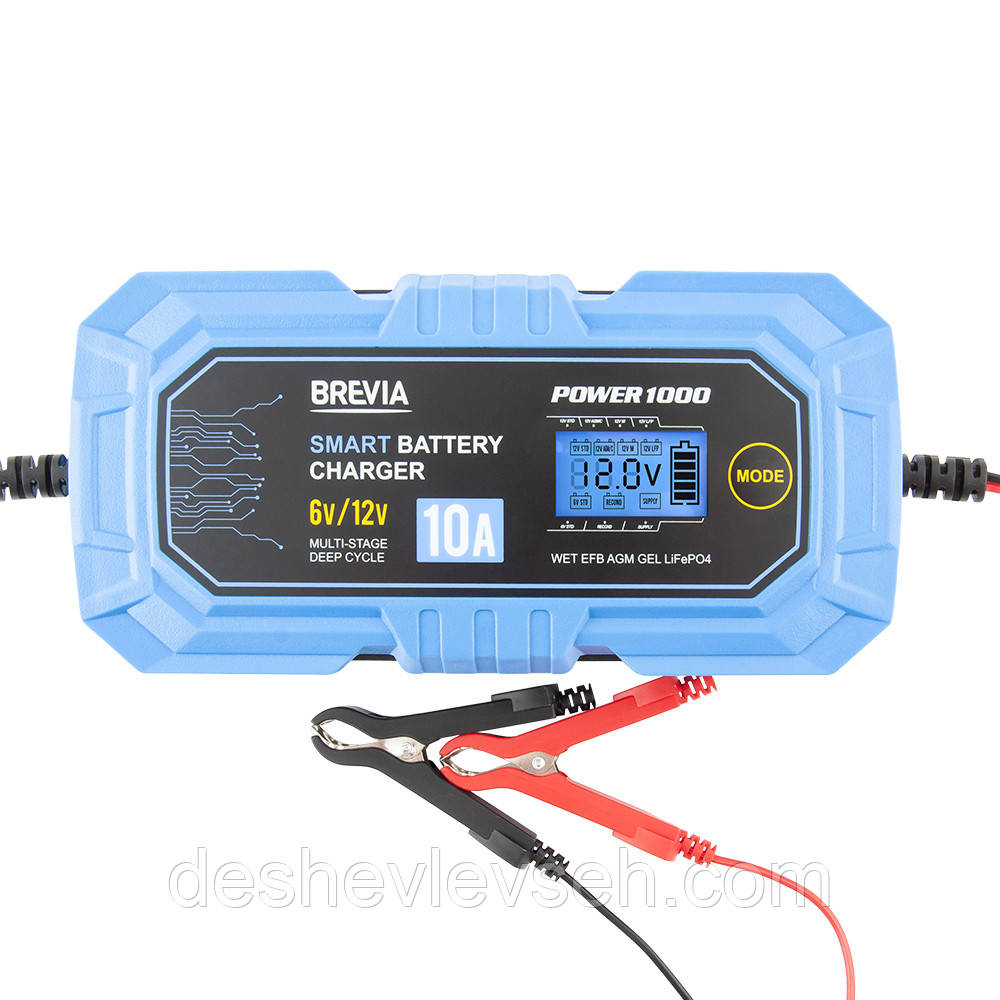 Зарядний пристрій BREVIA 10A, 6V/12V, 4-200Ah, 21000EP, (Brevia)