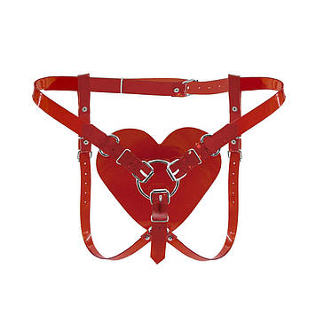Трусики Серце для страпону Feral Feelings - Hearts Strap-on Belt Red Bomba💣