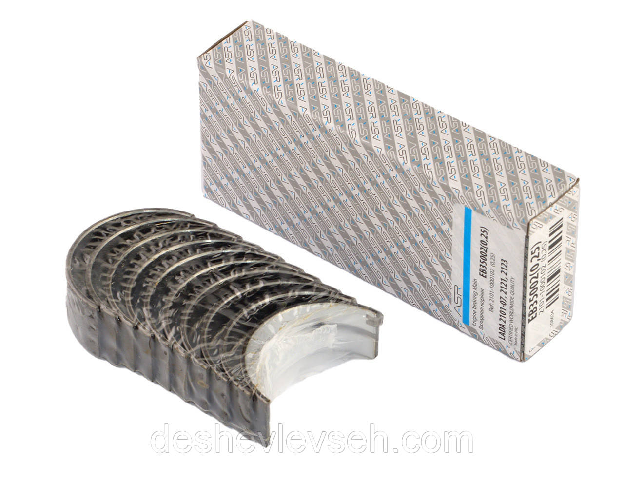 Вкладки ВАЗ-2101 корінні d+0.25, 2101-1000102-11, (ASR)