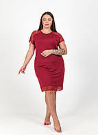 Сорочка N.EL вишня, арт.1604-92 (нічна рубашка, віскоза, мережива)