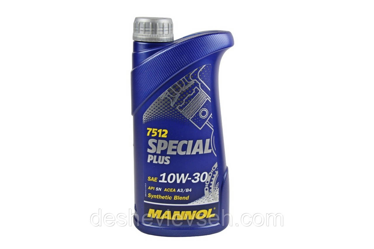 Масло 10W30 1л SPECIAL PLUS API SN; ACEA A3/B3; VW-Norm 501.01/505.00; MB 229.1 (MANNOL)