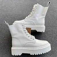 Женские ботинки Dr. Martens Jadon Cream White Leather (Люкс)