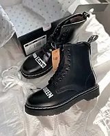 Женские ботинки Dr. Martens Sex Pistols Black Rolled Smoth Fur