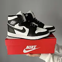 Кроссовки Nike Jordan 1 Retro Black/white кросівки найк