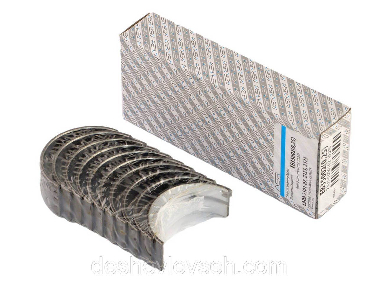 Вкладки ВАЗ-2101 корінні d + 0.50, 2101-1000102-22, (ASR)