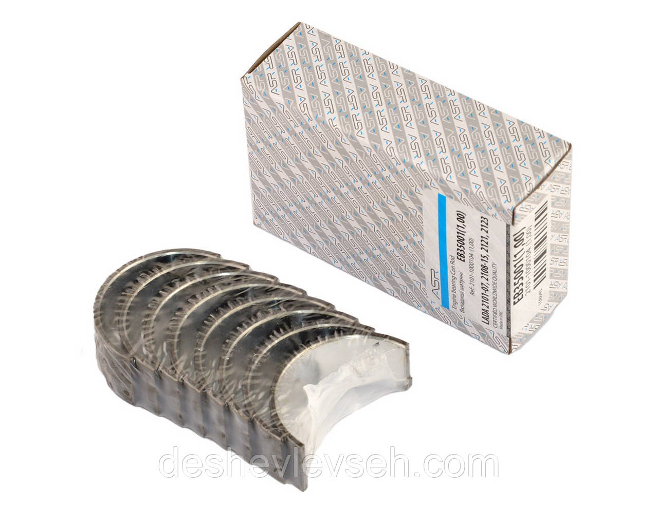 Вкладки ВАЗ-2101-09 шатунні d+0.50, 2101-1000104-22, (ASR)