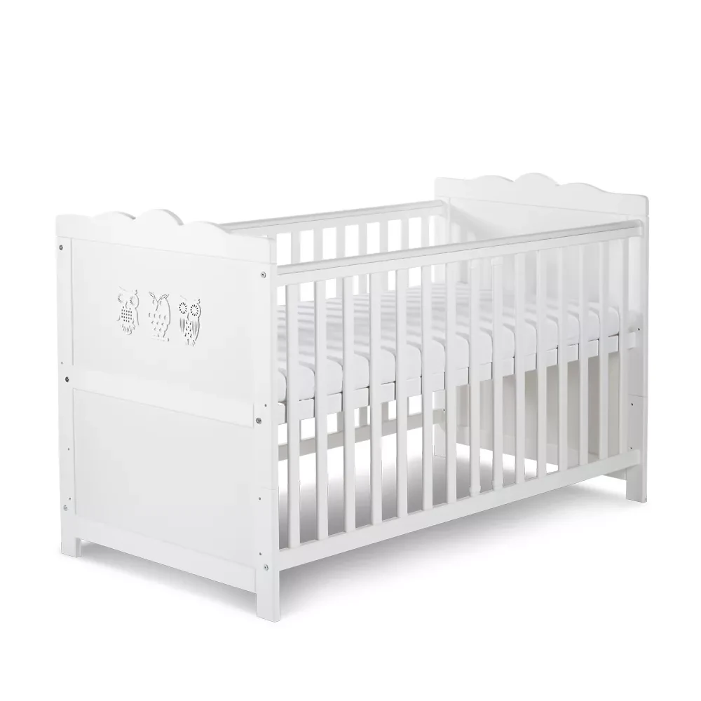 Детская кроватка Klups Marsell White с перегородкой Приставные кроватки для новорожденных Манеж кровать - фото 1 - id-p2046534150