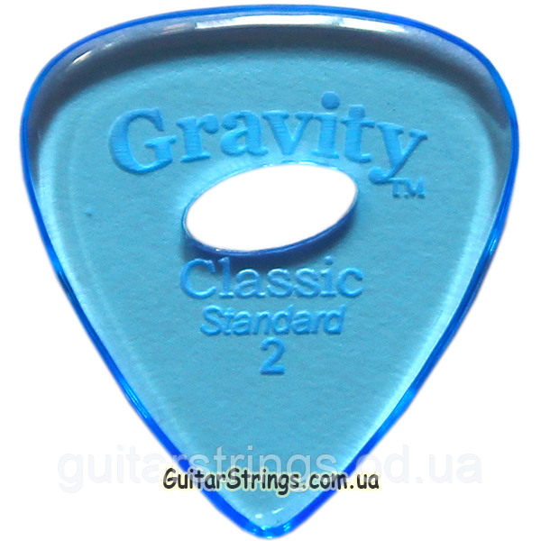 Медиатор Gravity Picks GCLS2PE Classic Standard Polished with Elipse Grip Hole 2.00 mm