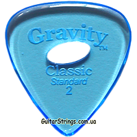 Медиатор Gravity Picks GCLS2PE Classic Standard Polished with Elipse Grip Hole 2.00 mm