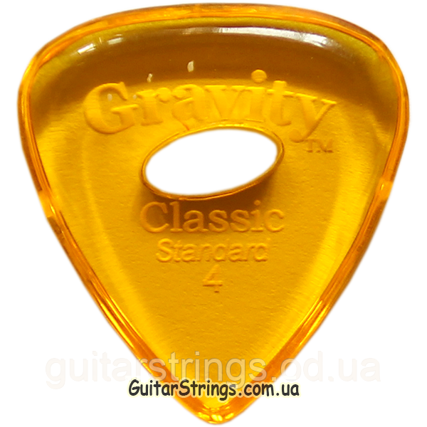 Медиатор Gravity Picks GCLS4PE Classic Standard Polished with Elipse Grip Hole 4.00 mm