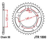 Мотозірка задня JJTR1800.42 SUZUKI GSF 1200 Bandit, SUZUKI SV 1000 ,TRIUMPH Daytona 955/ Tiger 1050