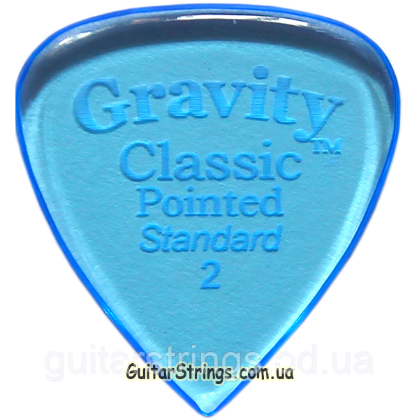Медиатор Gravity Picks GCPS2P Classic Pointed Standard Polished 2.00 mm