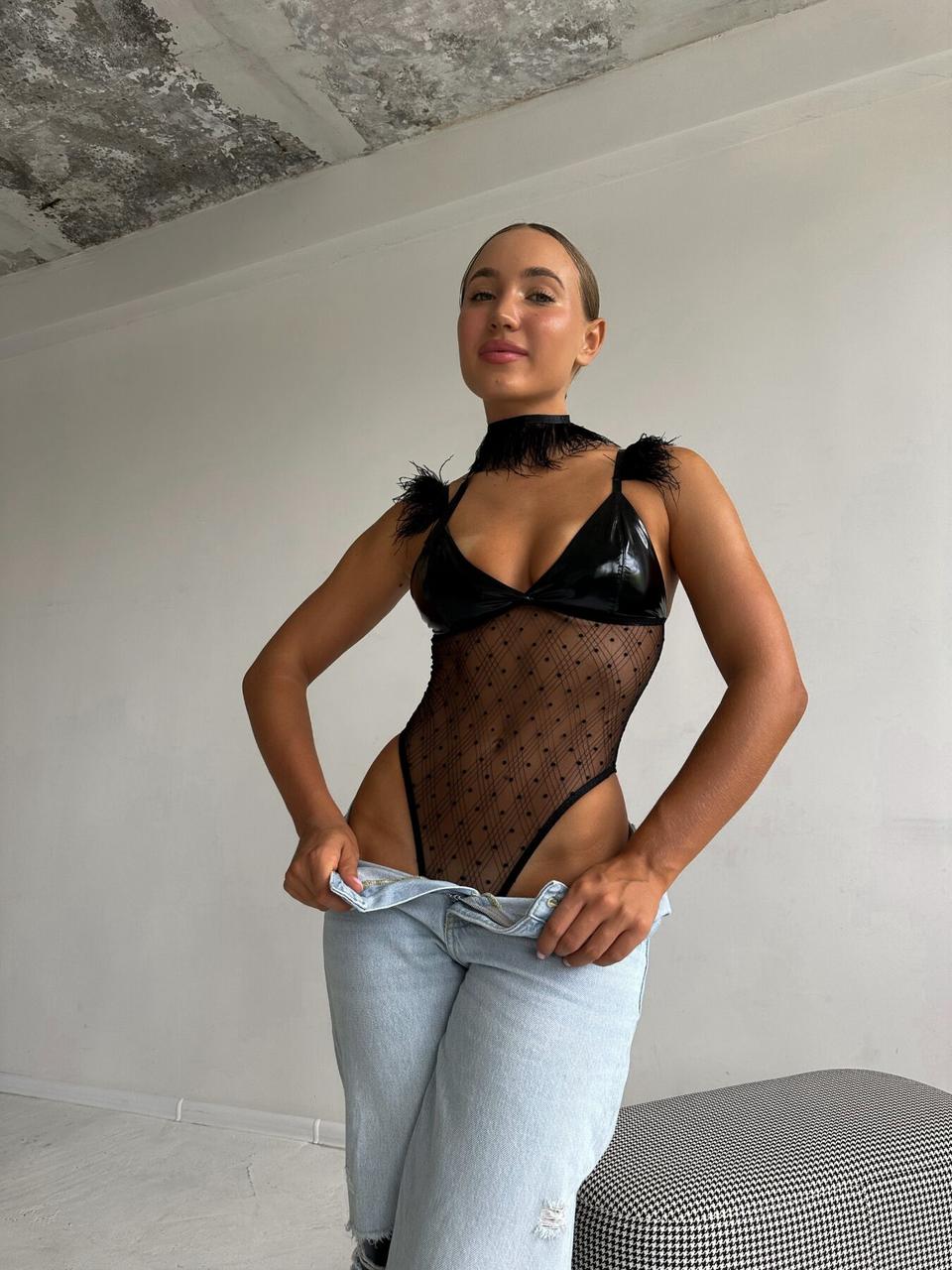 Боді з пір'ям D&A XS/S, фото 1