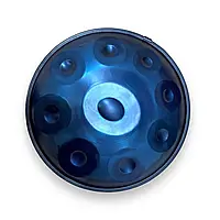 Handpan, Ханг, hang drum музичний інструмент із чохлом на 9 нот, діаметр 56 см. - Синій