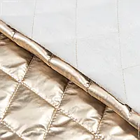 Ткань Плащевая фортуна бриллиант стеганая с синтепоном 100г/м 5см*5см темно-золотой (150см 160г/м² пог.м)