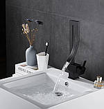 Чорний змішувач для раковини FUTURA DONB 01 BLACK, фото 2