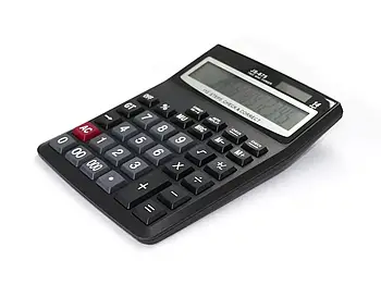 Настільний калькулятор на батарейках 2xAAA CAL-875 Чорний