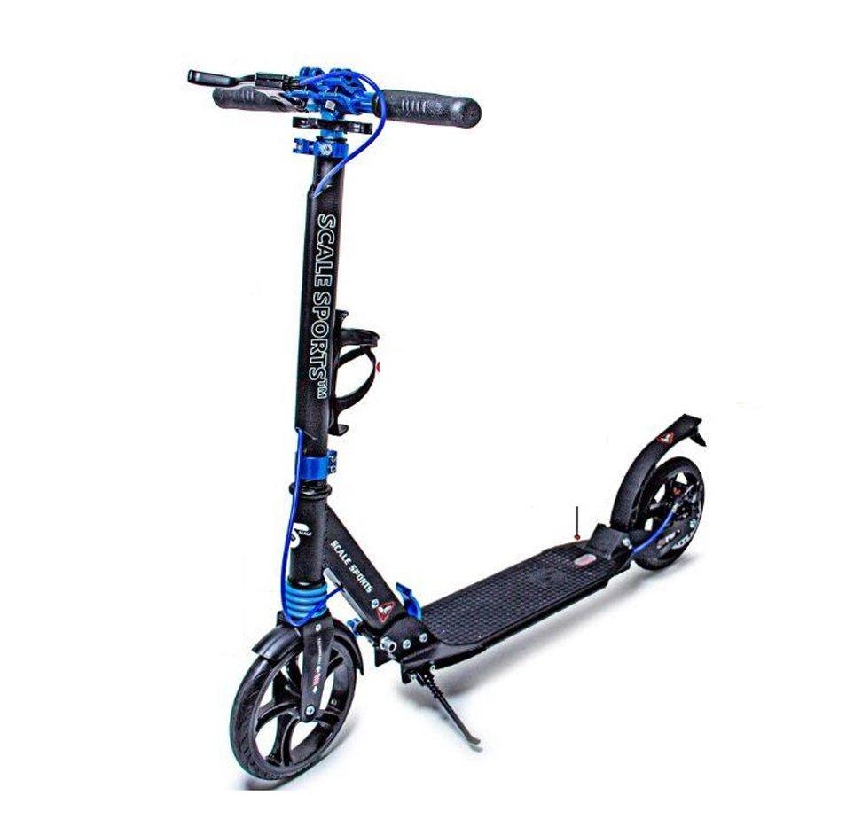 Дитячий самокат Scale Sports SS-25 Disc Чорно-синій (Резинова платформа)