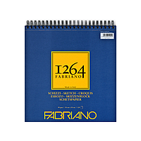 Альбом на спіралі для малюнка та ескізів 1264 30*30см, 90г/м2, 120л, слонова кістка, Fabriano