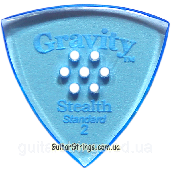 Медиатор Gravity Picks GSSS2PM Stealth Standard Polished with Multi-Hole Grip 2.00 mm