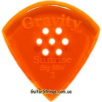 Медиатор Gravity Picks GSUB3PM Sunrise Big Mini Polished with Multi-Hole Grip 3.00 mm