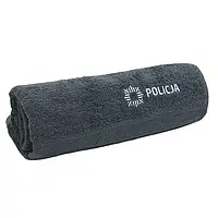 Махровий рушник "Policja" 70 x 140 см - Графітовий