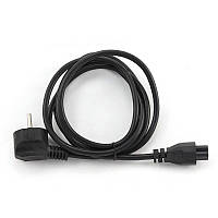 Кабель силовой Cablexpert (PC-186-ML12-1M) CEE7/7-C5, 1 м, VDE, 3х0.75 мм, с заземлением, черный