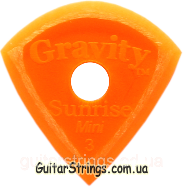 Медиатор Gravity Picks GSUM3MR Sunrise Mini Jazz Unpolished with Round Grip Hole 3.00 mm