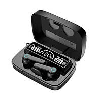 Навушники бездротові Bluetooth TWS M19 8950 у кейсі black