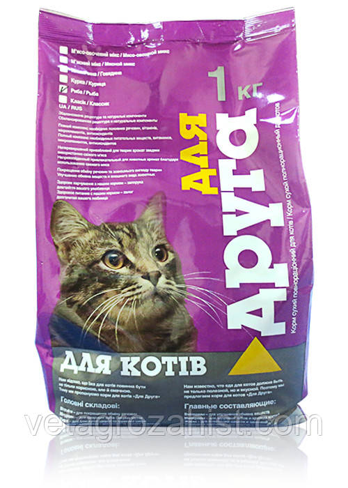 Корм для котів "Для друга" (риба) 1 кг , фото 1