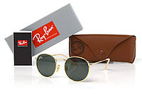 Круглые солнцезащитные очки Ray Ban Круглые Ray Ban 3447-black-g Унисекс Denwer P Круглі сонцезахисні окуляри