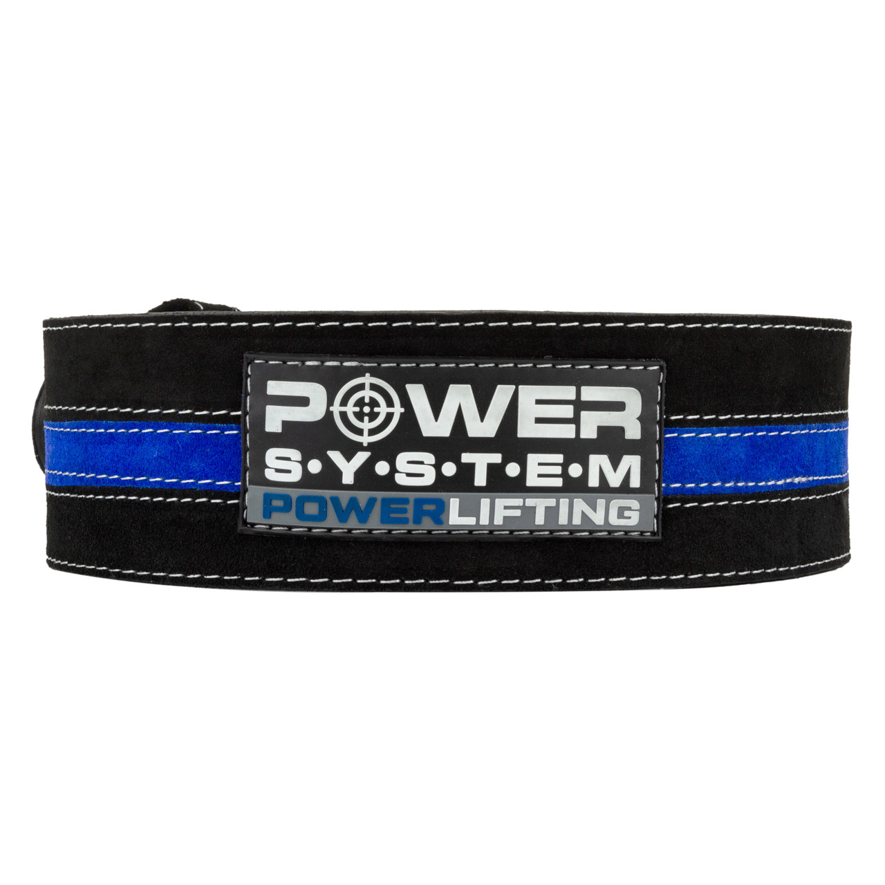 Пояс для пауерліфтингу Power System PS-3800 PowerLifting шкіряний Black/Blue Line M - фото 2 - id-p2078955689