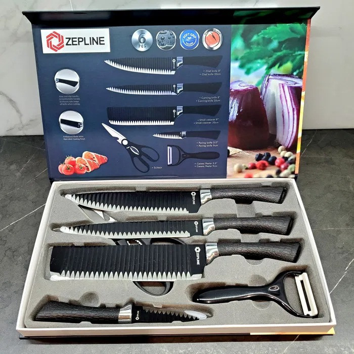 Набор кухонных ножей из нержавеющей стали Zepline ZP-035 6 предметов - фото 1 - id-p2078990599