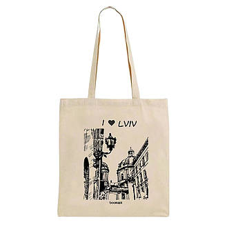 Екошопер BookOpt BK4017 I Love Lviv бежевий