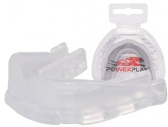 Капа боксерська PowerPlay 3306 JR дитяча (вік до 10) прозора з смаком лемону