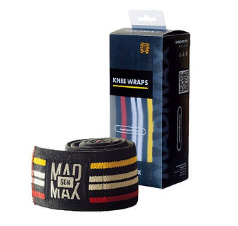 Бинти на коліна MadMax MFA-292 Knee Wraps Black