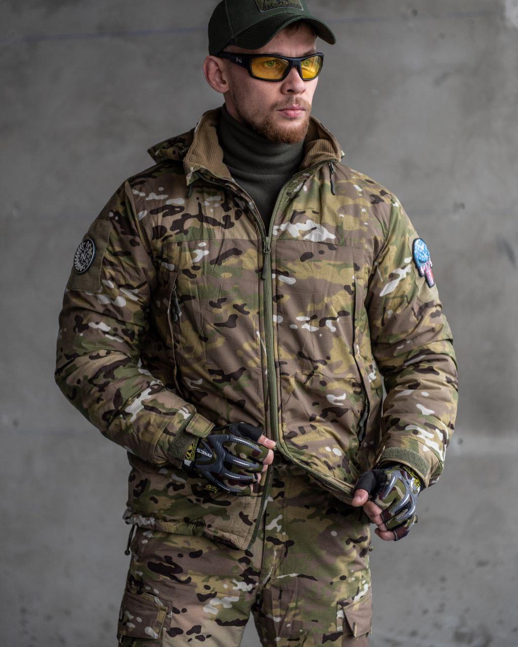 Тактический зимний костюм на флисе Level 7 камуфляж мультикам, HSafari, размер 3XL - фото 2 - id-p2009476518